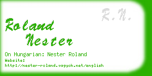 roland nester business card